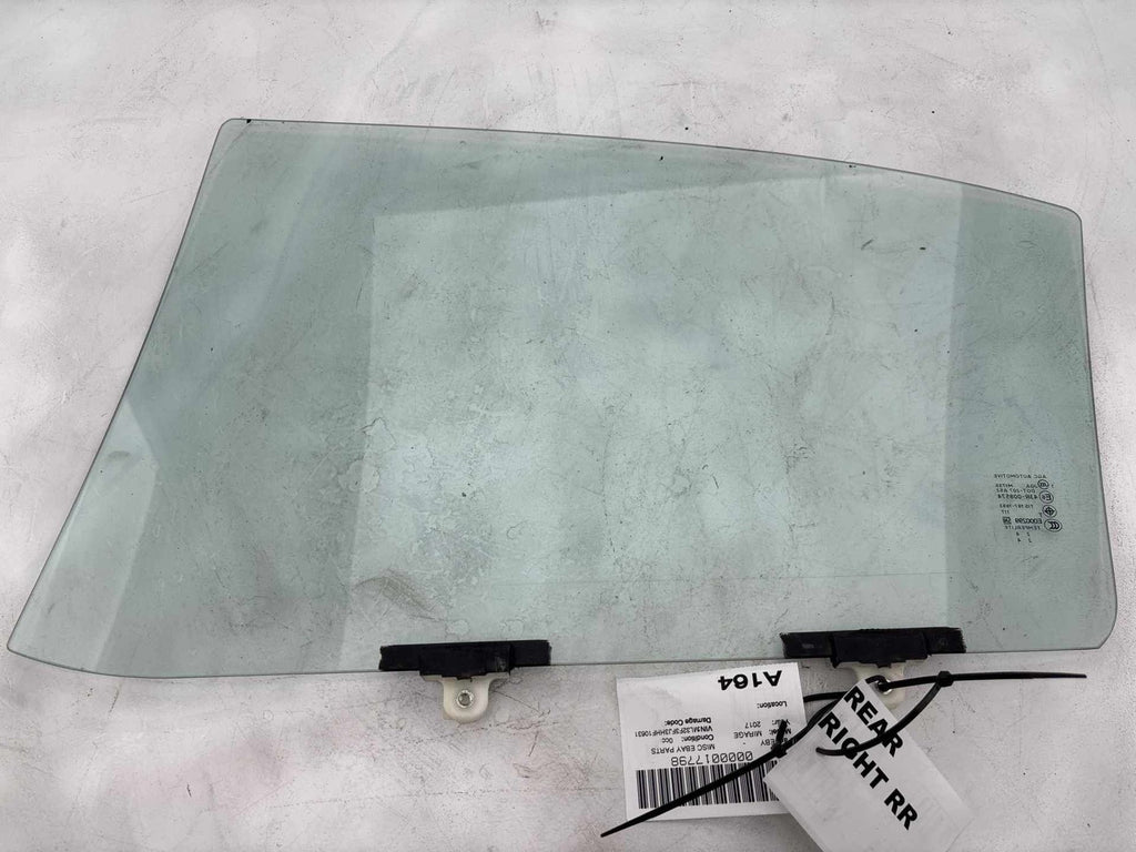 17-24 Mitsubishi Mirage G4 Rear Passenger Side Door Window Glass OEM
