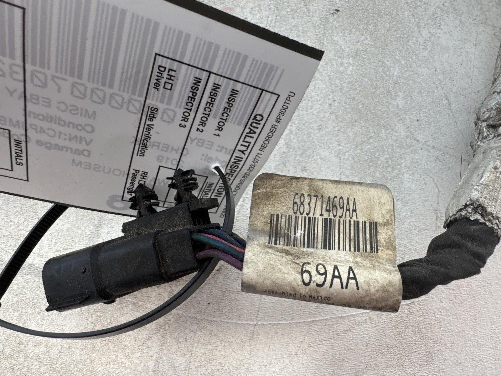19 Jeep JEEP CHEROKEE Wire Harness (misc) OEM