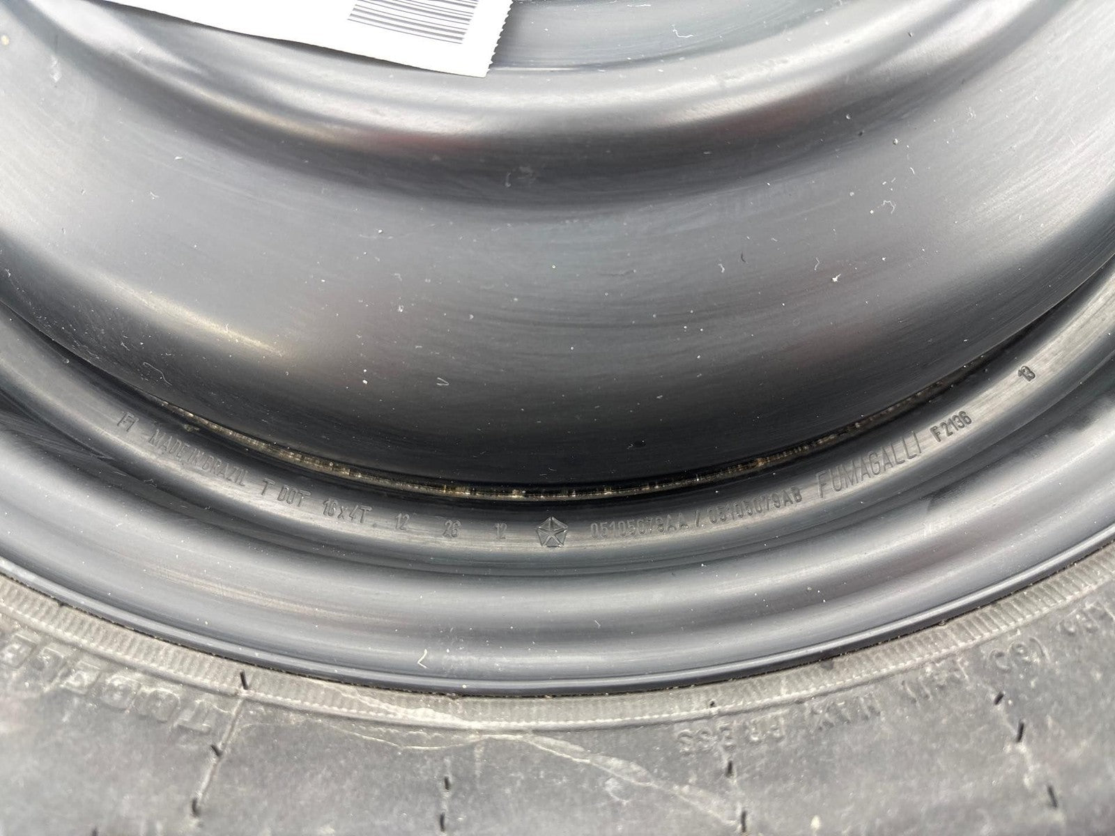 07-17 Jeep Compass Patriot Steel Spare Wheel Tire Goodyear T155/90D16 OEM