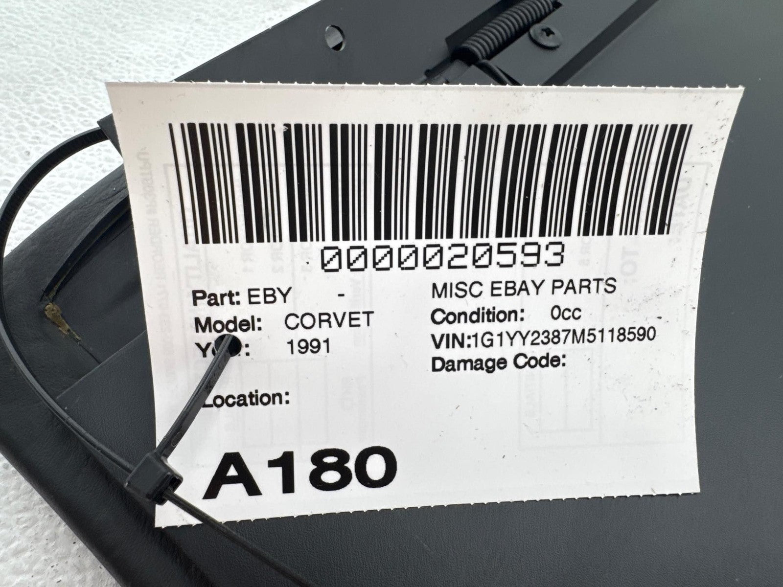 1990-1993 Chevrolet Corvette Dash Glove Box Storage Compartment Door OEM