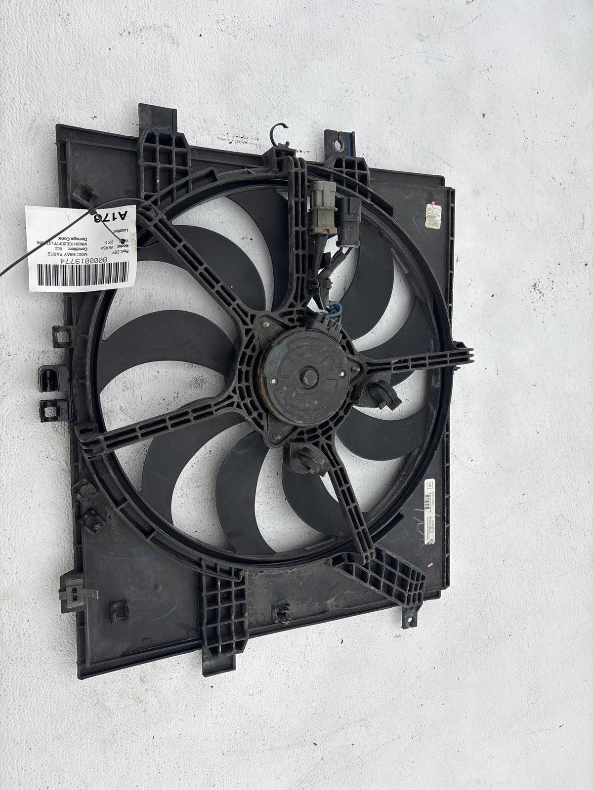 12-19 Nissan Versa Hatchback Radiator Cooling Fan Assembly OEM
