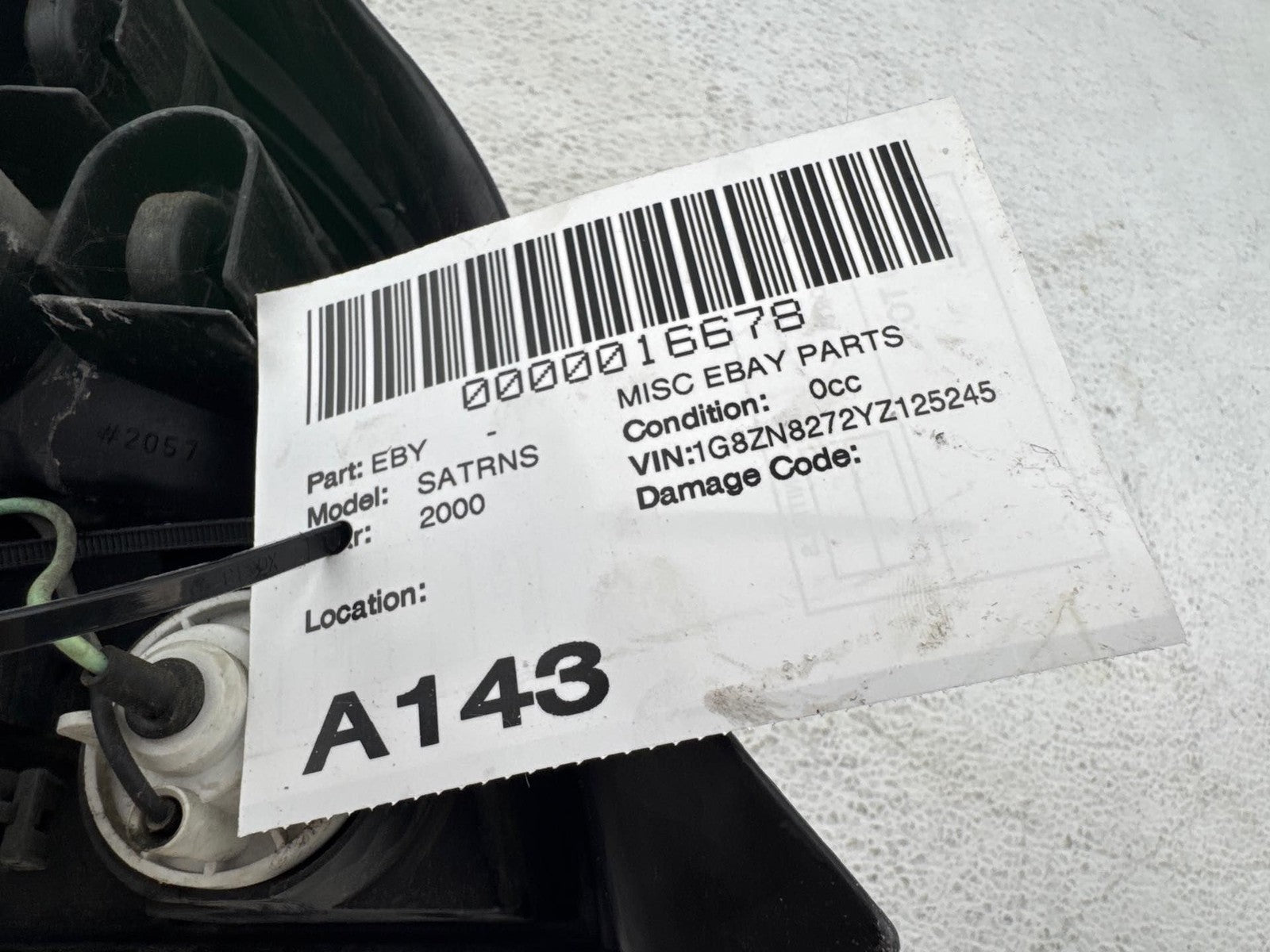 2000-2001 Saturn S Series Passenger Side Tail Light Lamp Assembly OEM