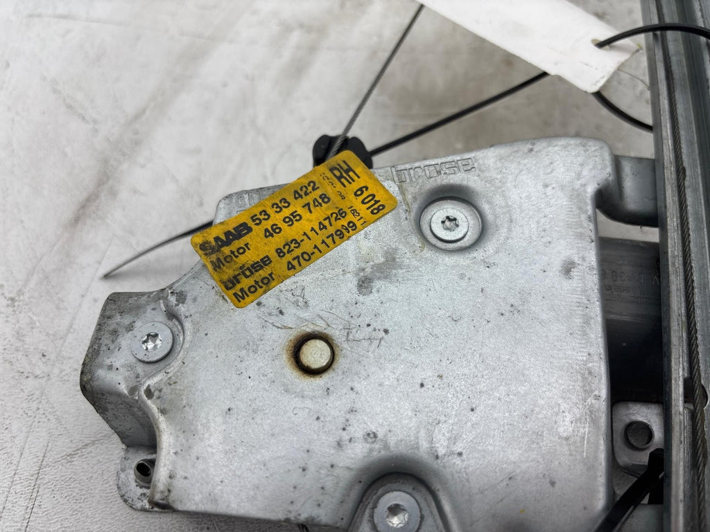 1999-2010 Saab 9-5 RH Passengers Rear Power Window Motor & Regulator OEM
