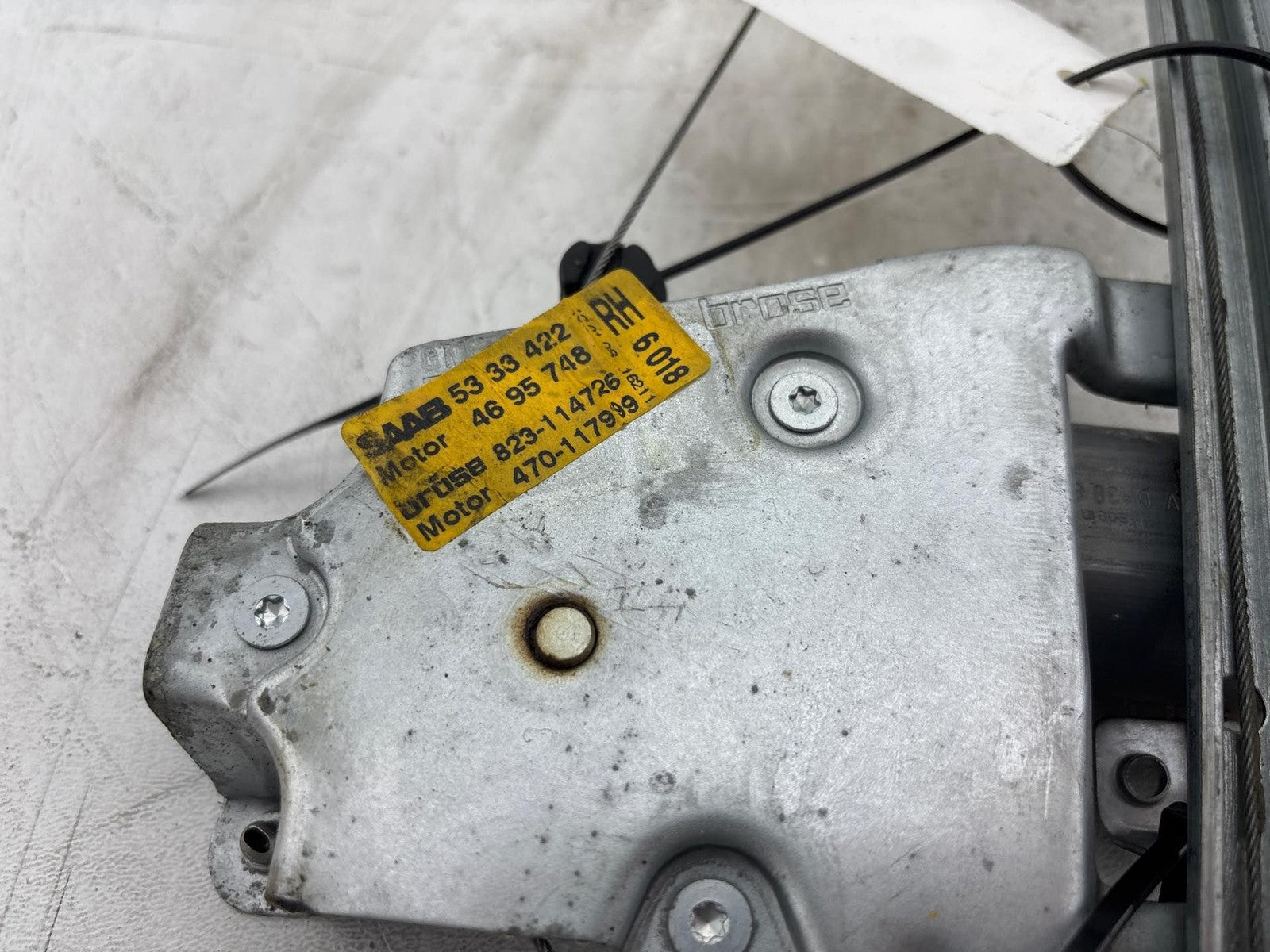 1999-2010 Saab 9-5 RH Passengers Rear Power Window Motor & Regulator OEM