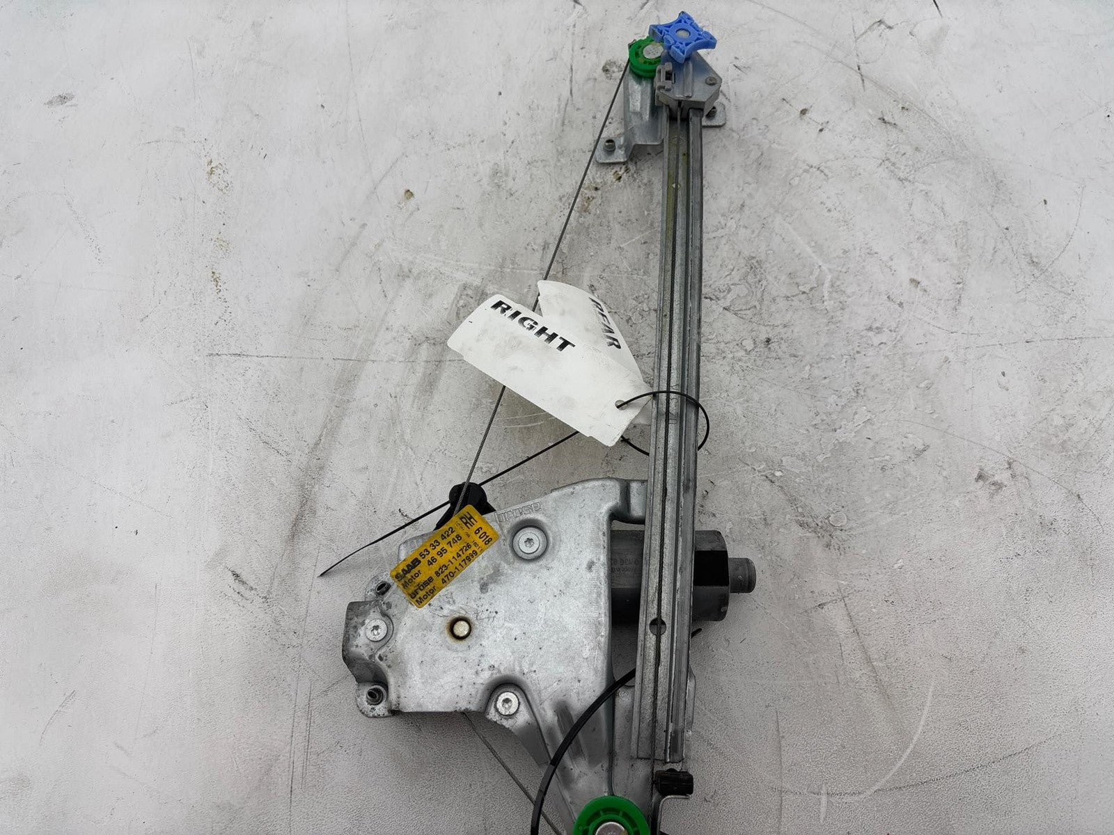 1999-2010 Saab 9-5 RH Passengers Rear Power Window Motor & Regulator OEM