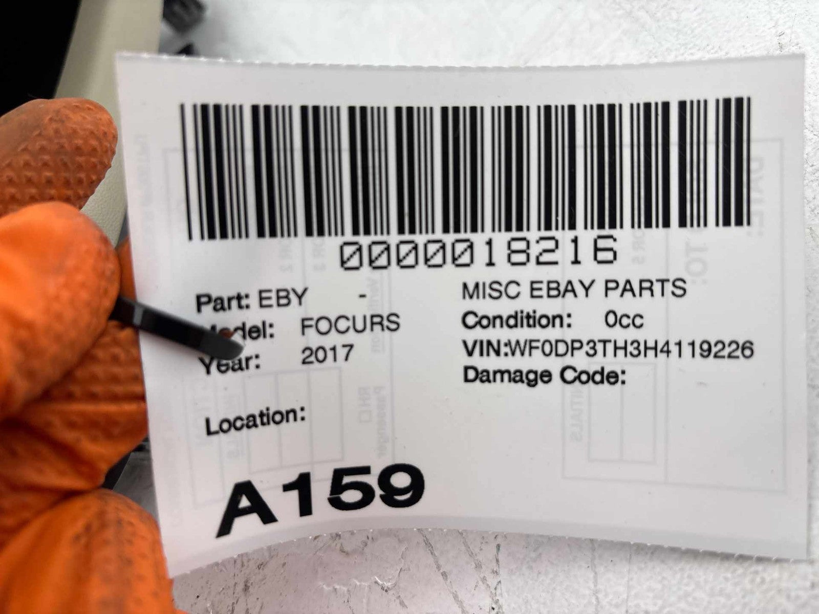 16-18 FORD FOCUS RS Overhead Console Storage OEM