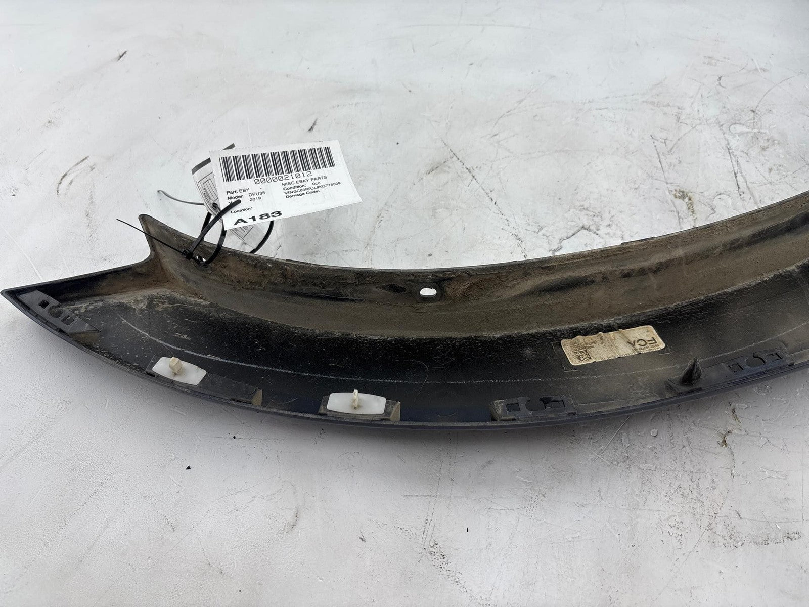 19-24 Dodge Ram 3500 Front Left Fender Flare Molding OEM