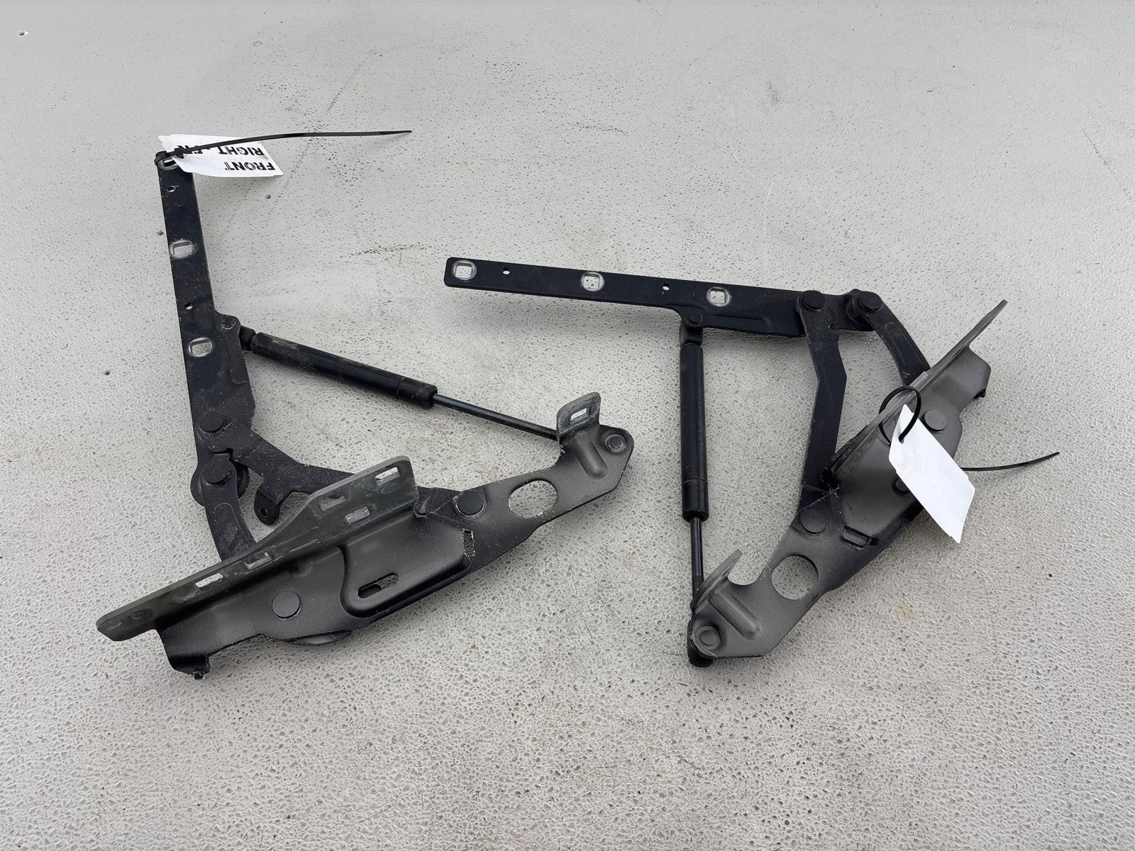 04-09 MERCEDES SL600 FRONT LEFT RIGHT HOOD LIFT HINGE BLACK PAIR OEM