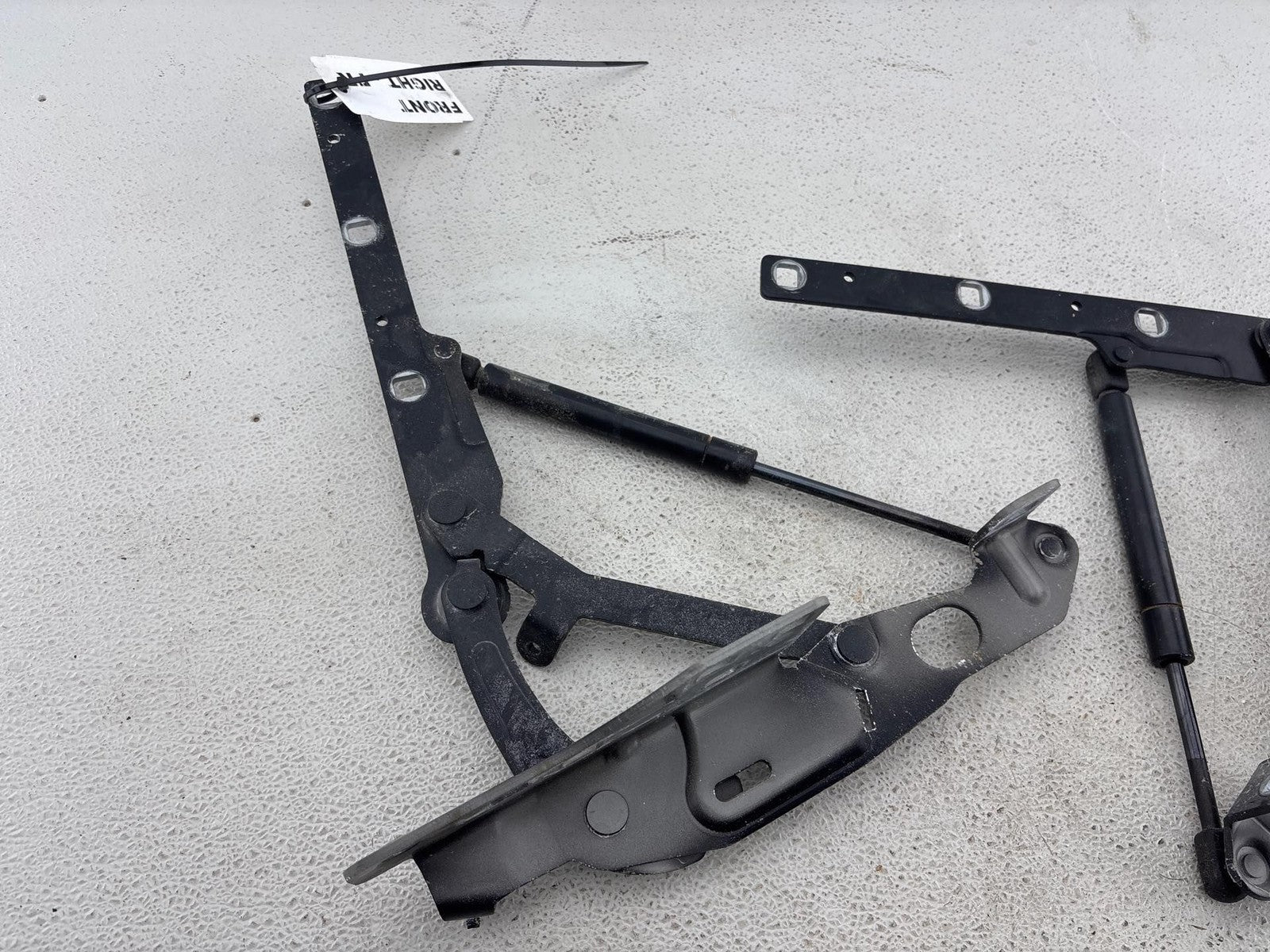 04-09 MERCEDES SL600 FRONT LEFT RIGHT HOOD LIFT HINGE BLACK PAIR OEM