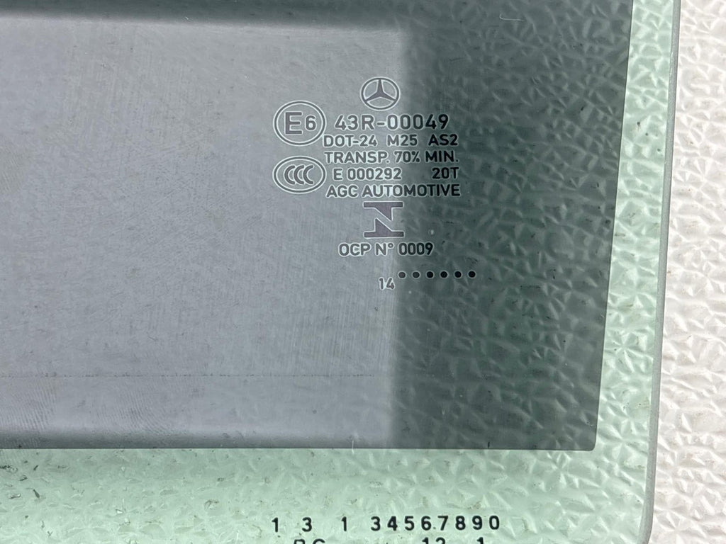 14-16 Mercedes W212 E400 E350 Rear Left Driver Side Door Window Glass OEM