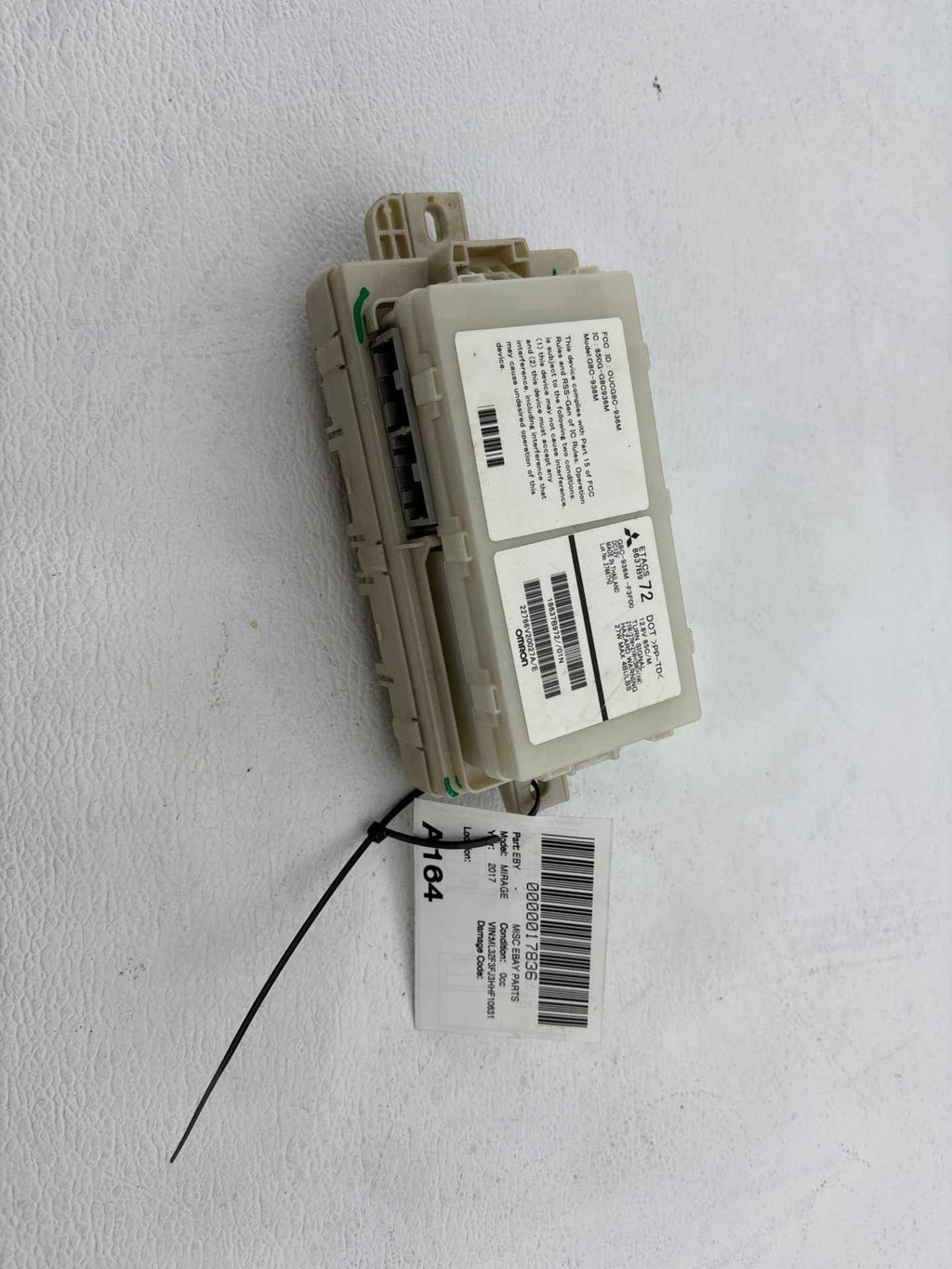 17-20 Mitsubishi Mirage G4 Cabin Fuse Box Relay Block Panel 8637b972 OEM