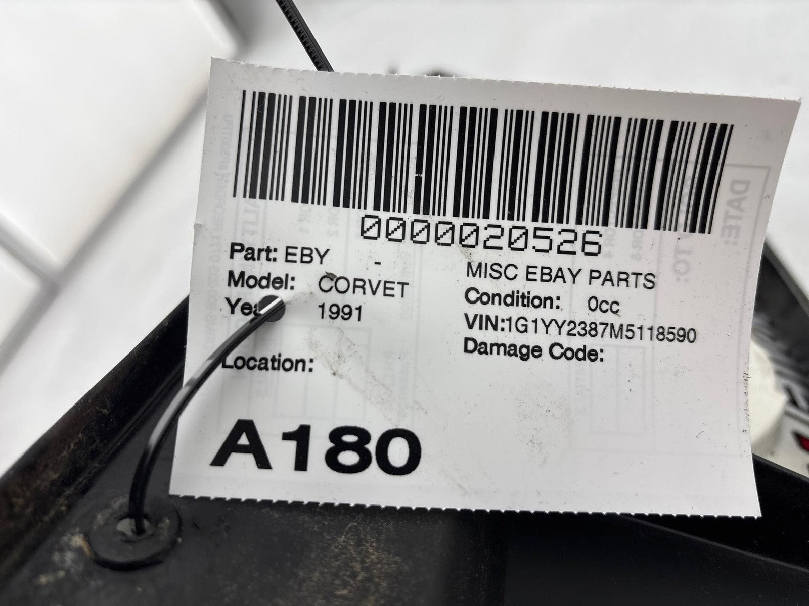 1991-1996 Chevrolet Corvette Fuel Door Panel W/ Emblem OEM 10125966