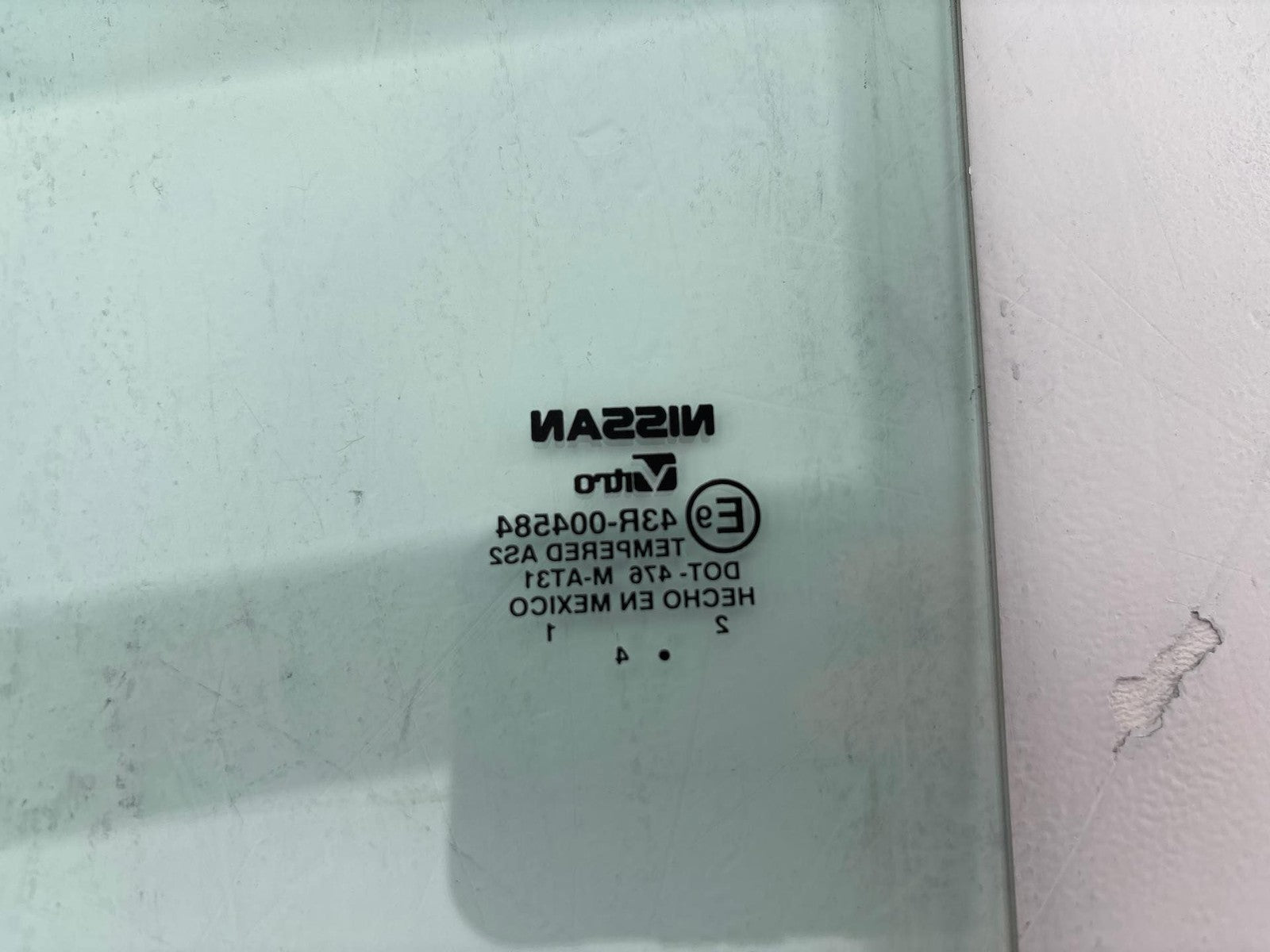 14-19 Nissan Versa Hatchback Rear Right Door Window Glass OEM