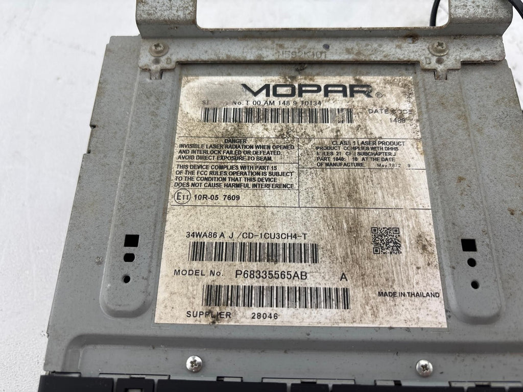 19-20 Ram 3500 Pickup 6.7L Diesel CD Player OEM 68335565AB