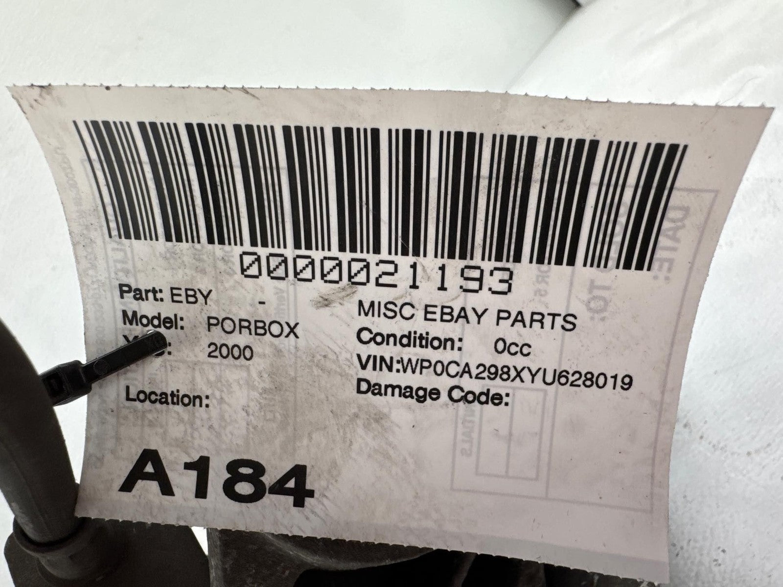 1997-2000 Porsche Boxster 2.7L Rear Left Spindle Knuckle Hub OEM