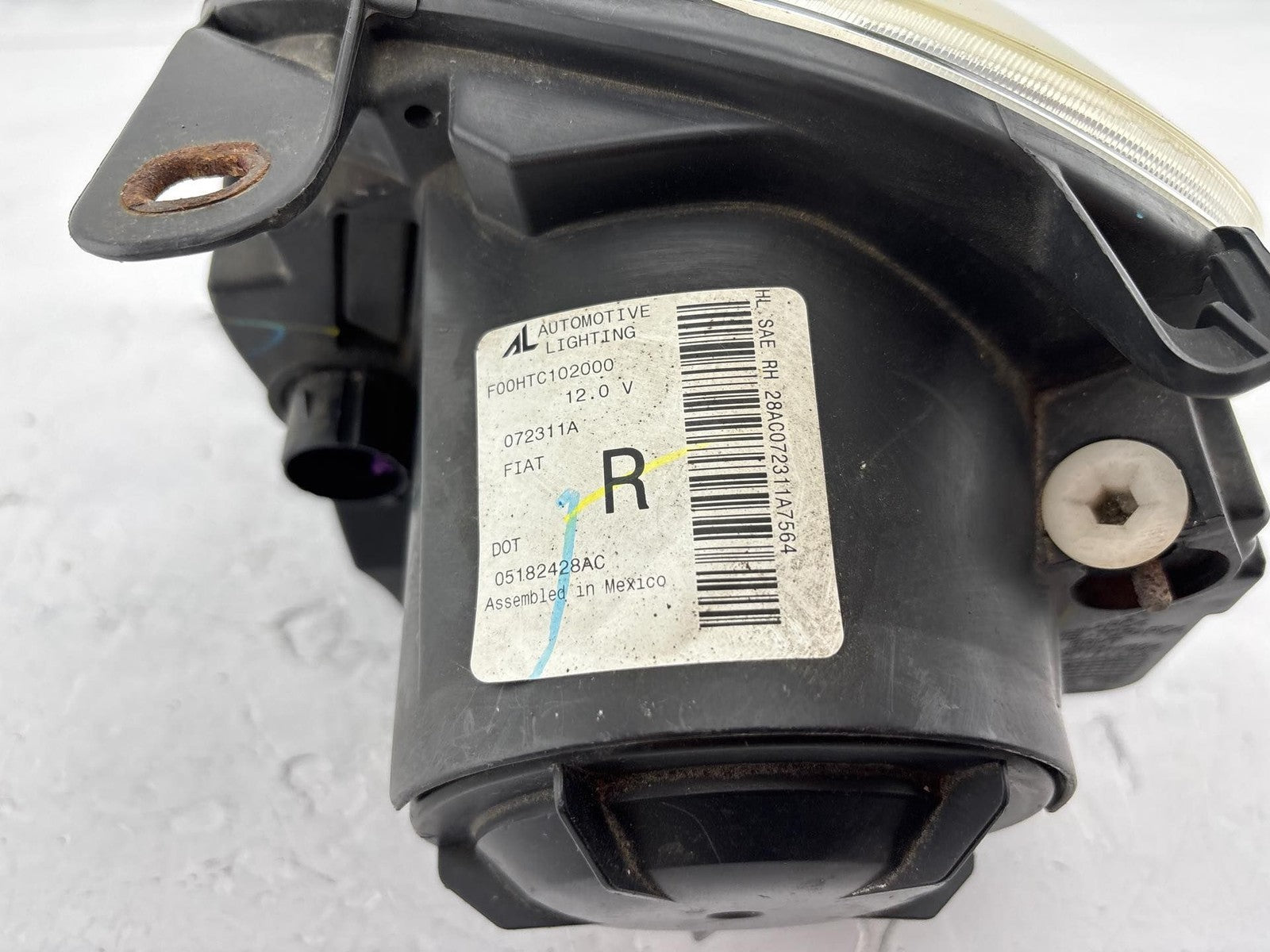 12-19 Fiat 500 Front Right Headlight Assembly OEM