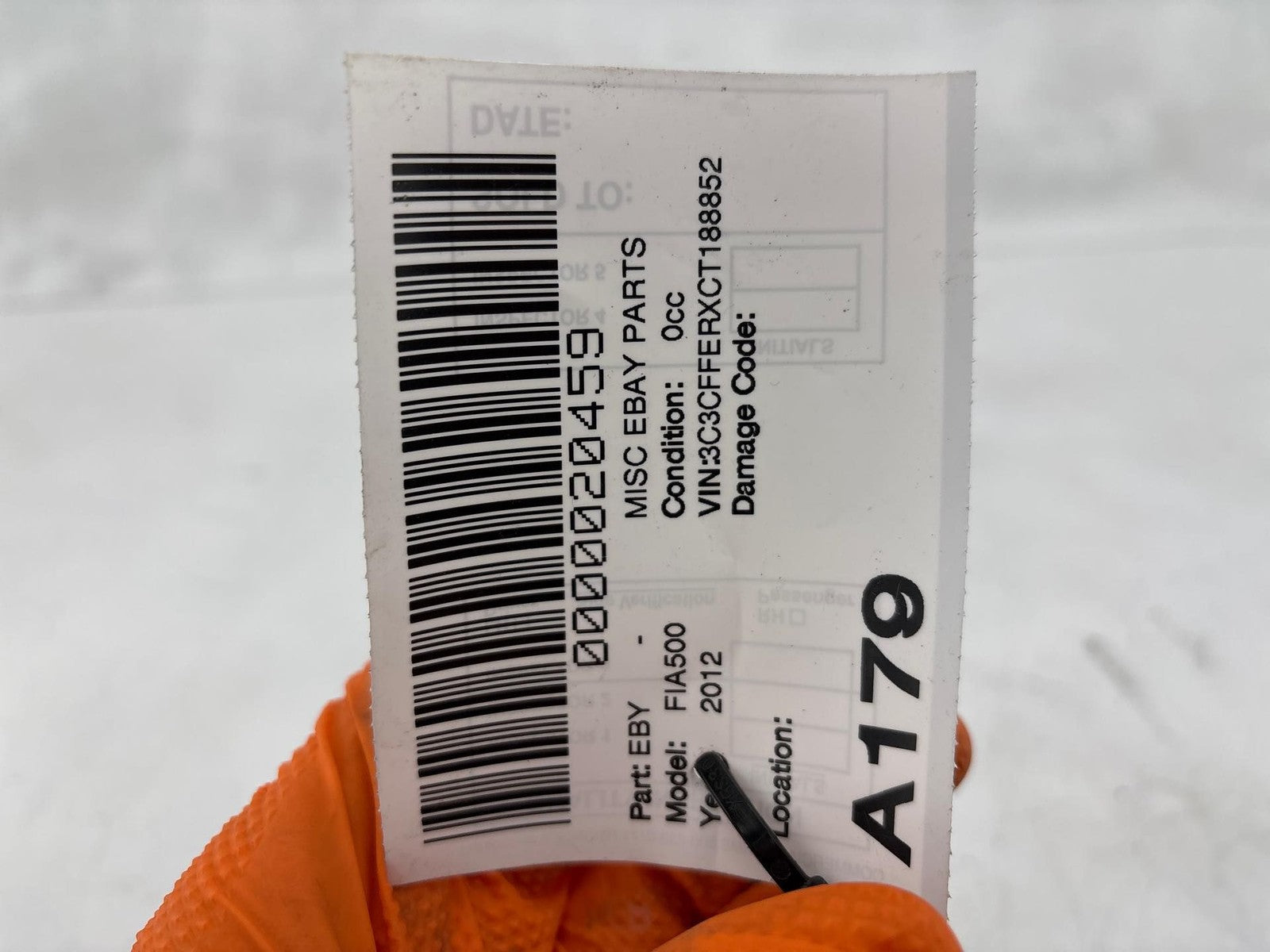 12-19 Fiat 500 Front Right Headlight Assembly OEM