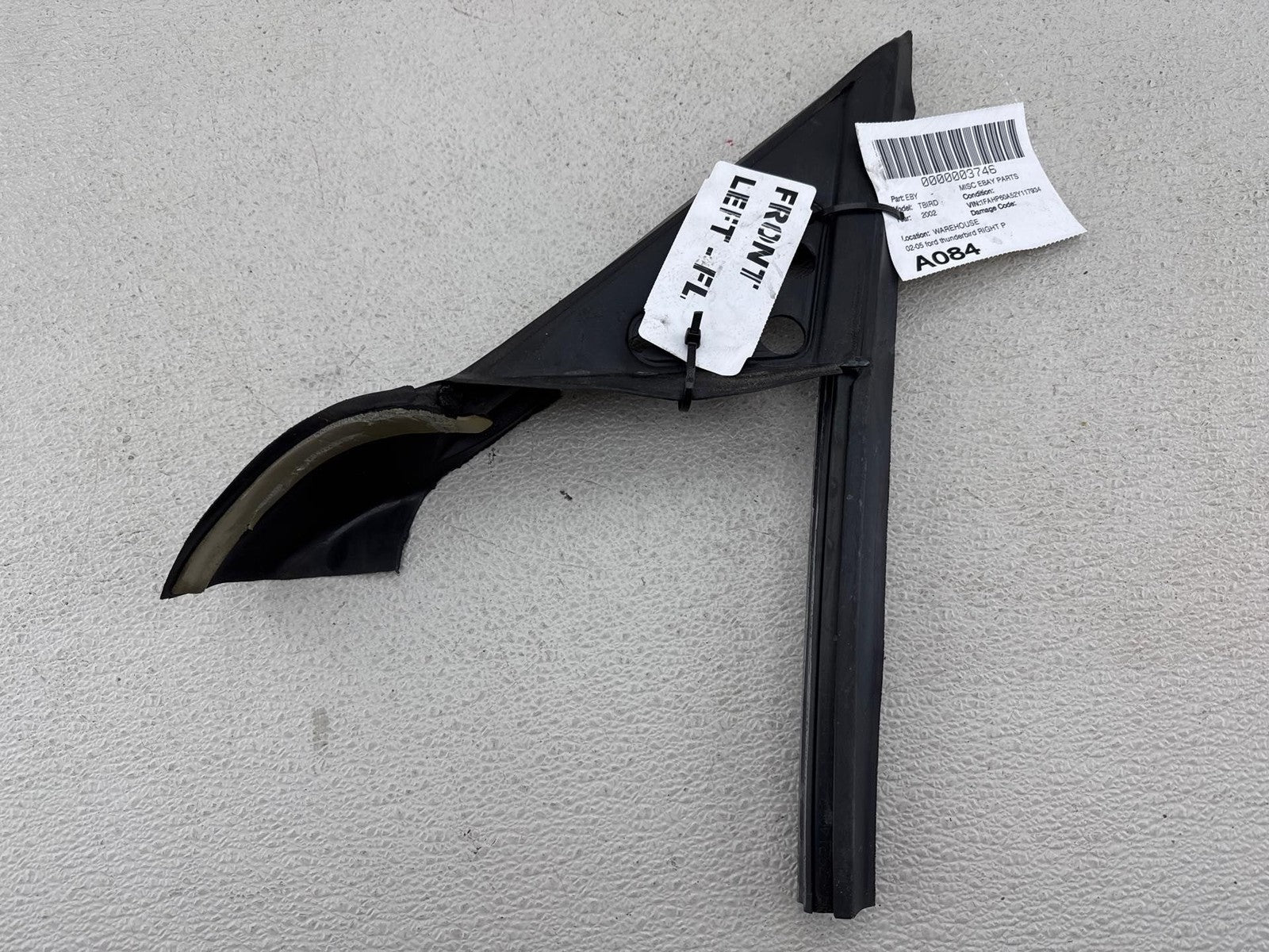 02-05 FORD THUNDERBIRD RIGHT PASSENGER DOOR MIRROR WEATHERSTRIP SEAL OEM