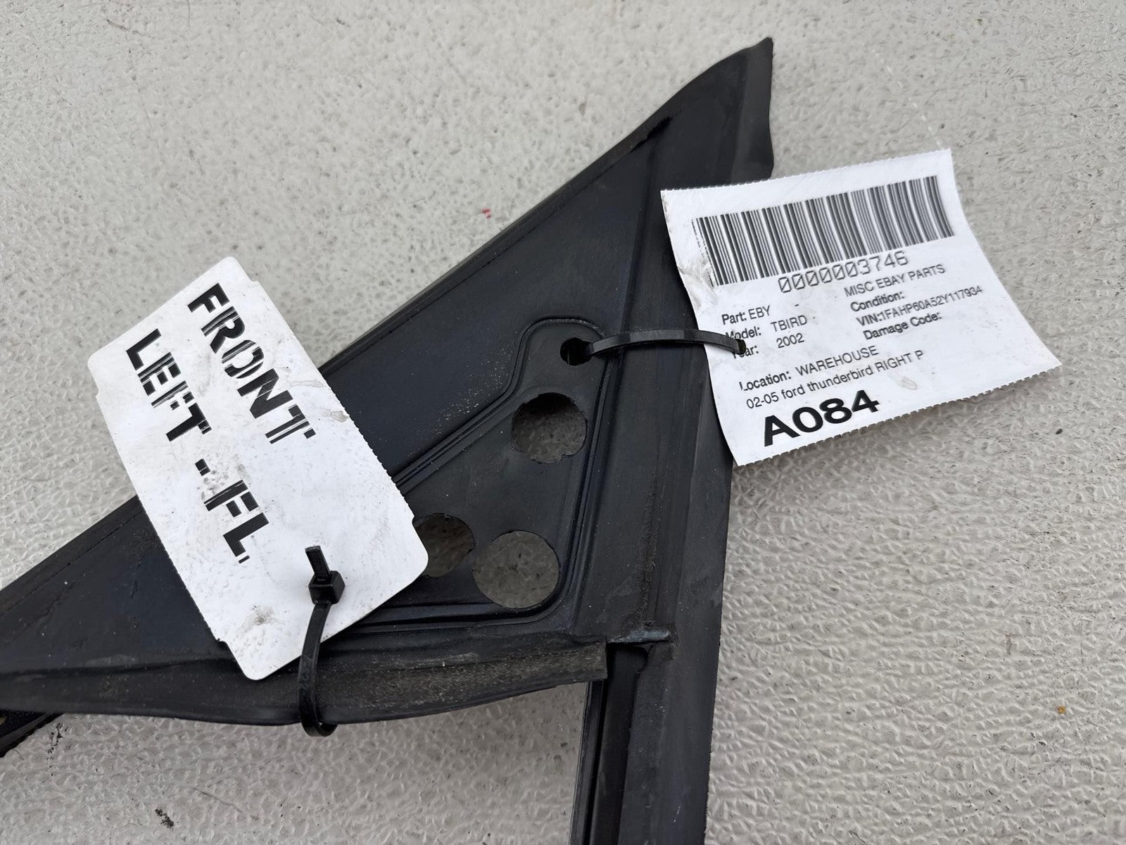 02-05 FORD THUNDERBIRD RIGHT PASSENGER DOOR MIRROR WEATHERSTRIP SEAL OEM