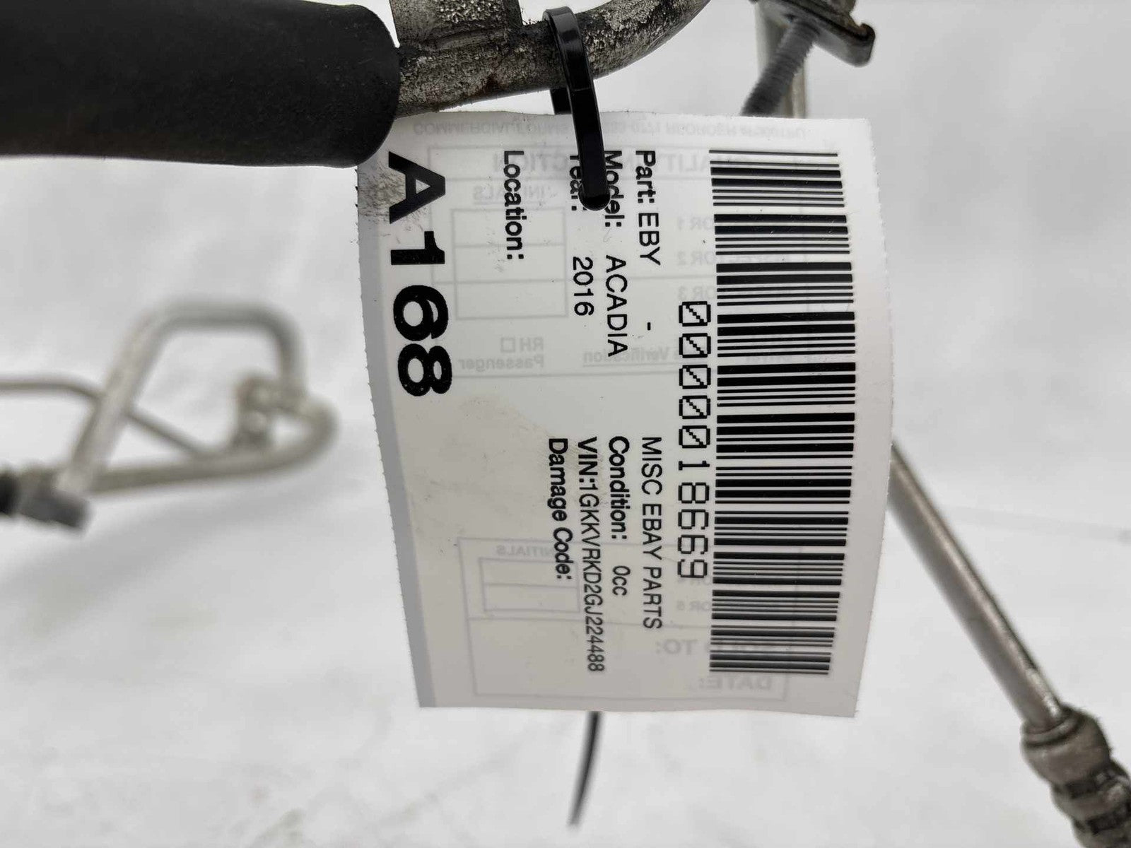 13-17 GMC Acadia 3.6 A/C Air Conditioning Heat Exchanger Hose OEM