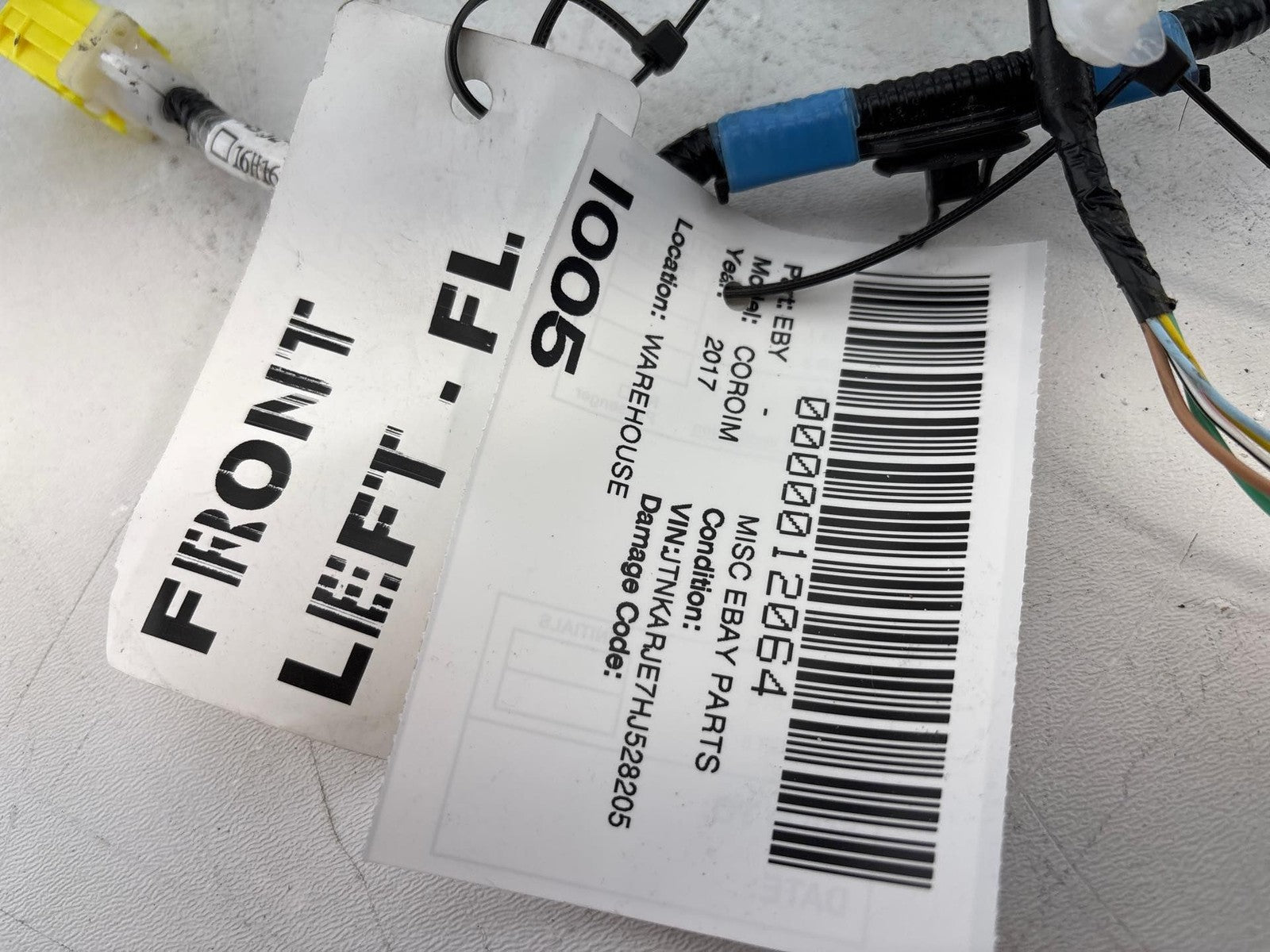 17-18 TOYOTA COROLLA IM FRONT LEFT DOOR WIRE WIRING HARNESS OEM 82152-12U70