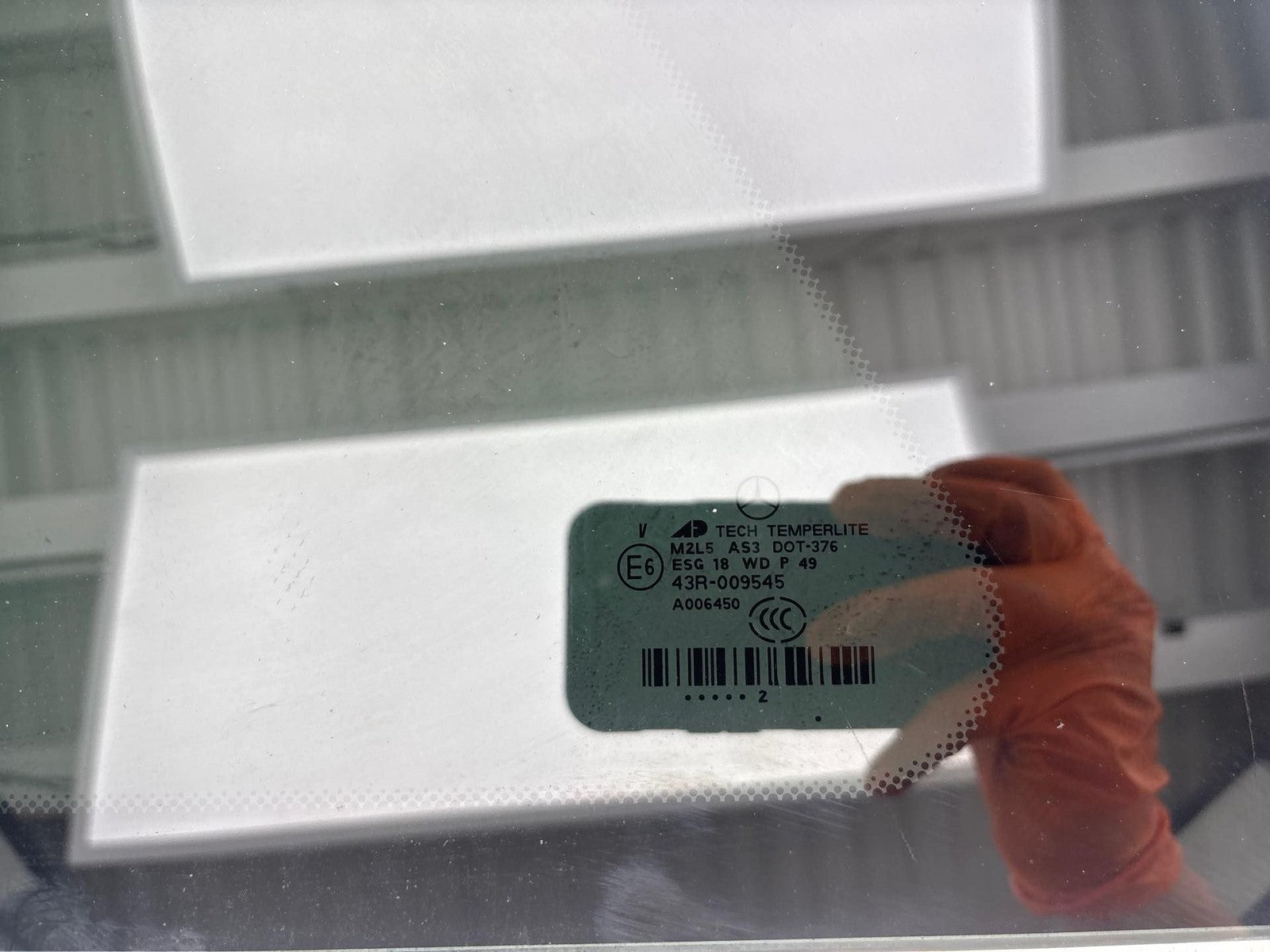 07-12 Mercedes GL450 Rear Left Window Quarter Glass OEM