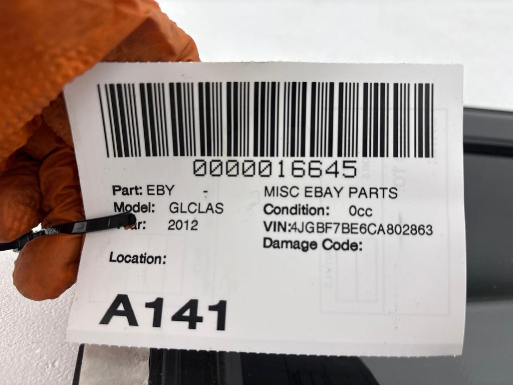 07-12 Mercedes GL450 Rear Left Window Quarter Glass OEM