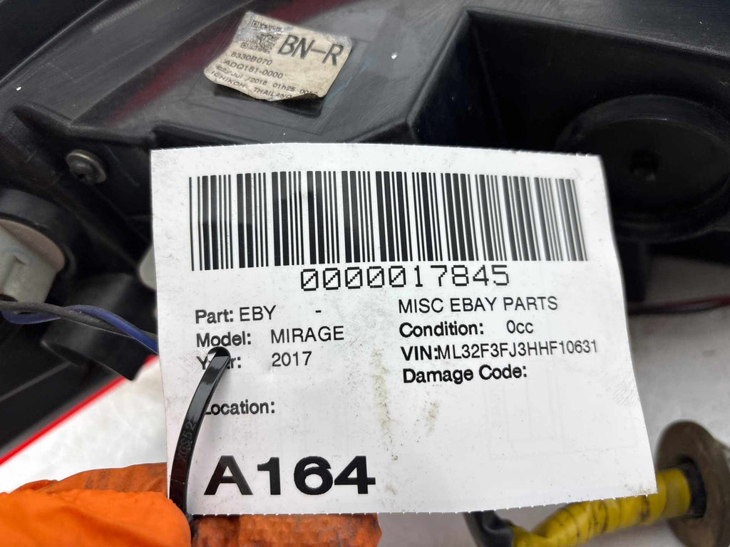 17-20 Mitsubishi Mirage G4 Tail Light Rear Lamp Passenger Right 8330B070 OEM