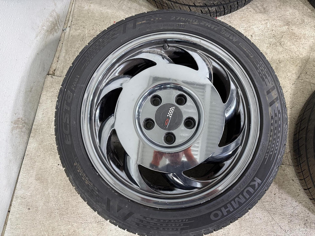1991-1996 Chevrolet Corvette Wheel Rims & Tires Set Oem