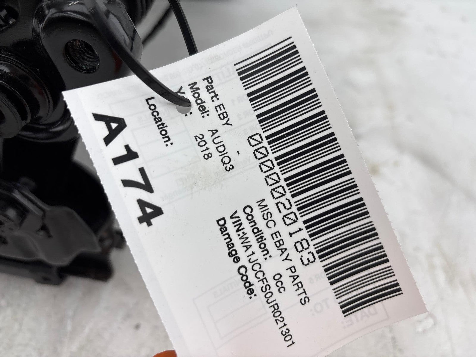 15-18 Audi Q3 Front Right Passenger Seat Lower Adjust Track Frame W/ Motor Oem