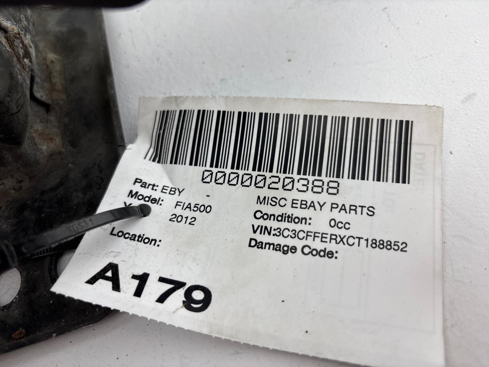 12-19 Fiat 500 Front Bumper Reinforcement Beam Oem