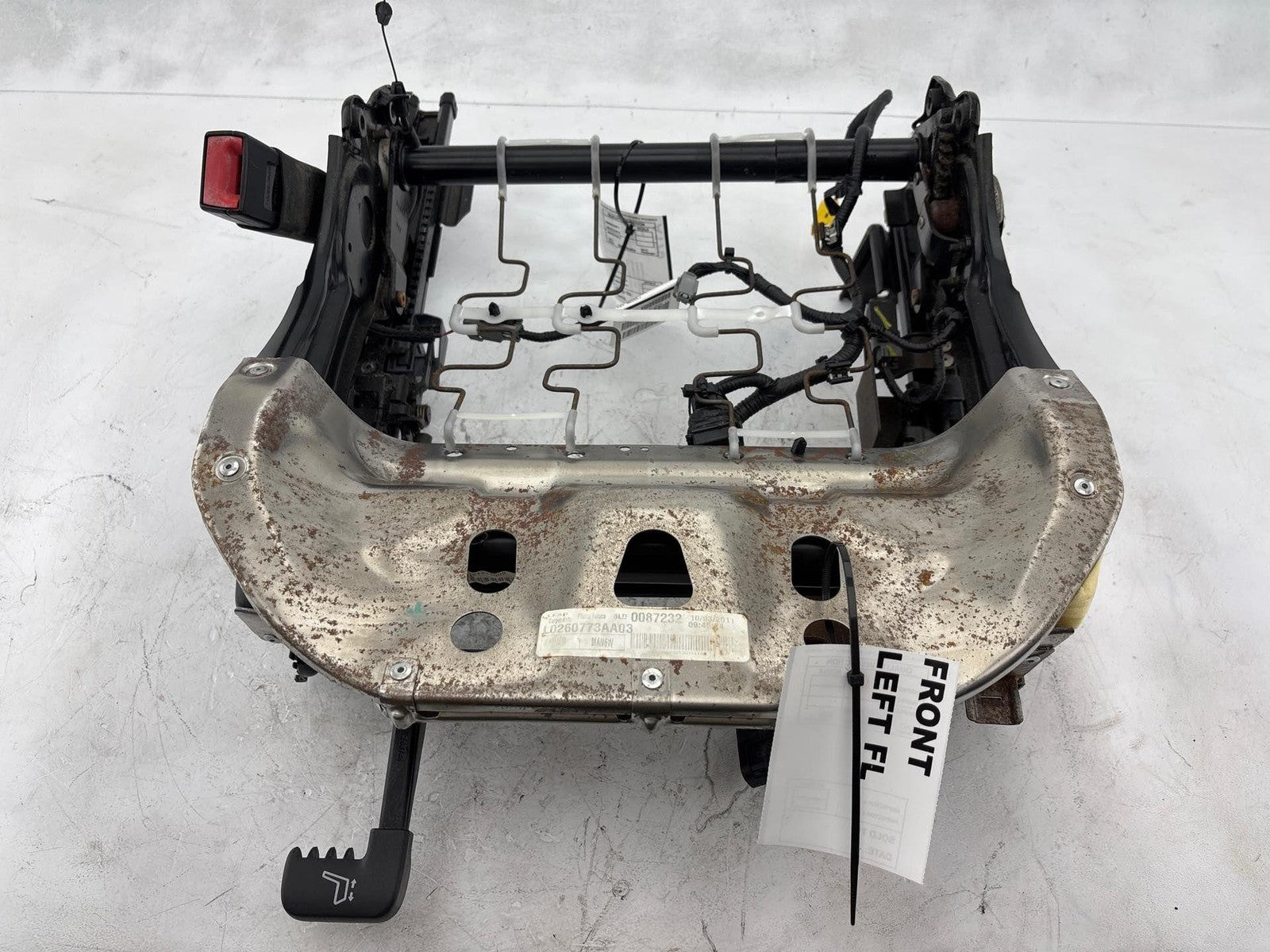 12-17 Fiat 500 Front Left Seat Track Frame Oem