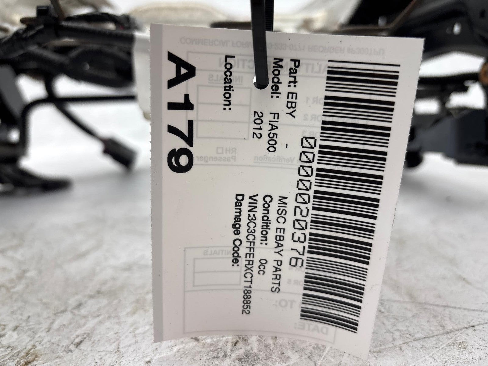 12-17 Fiat 500 Front Left Seat Track Frame Oem