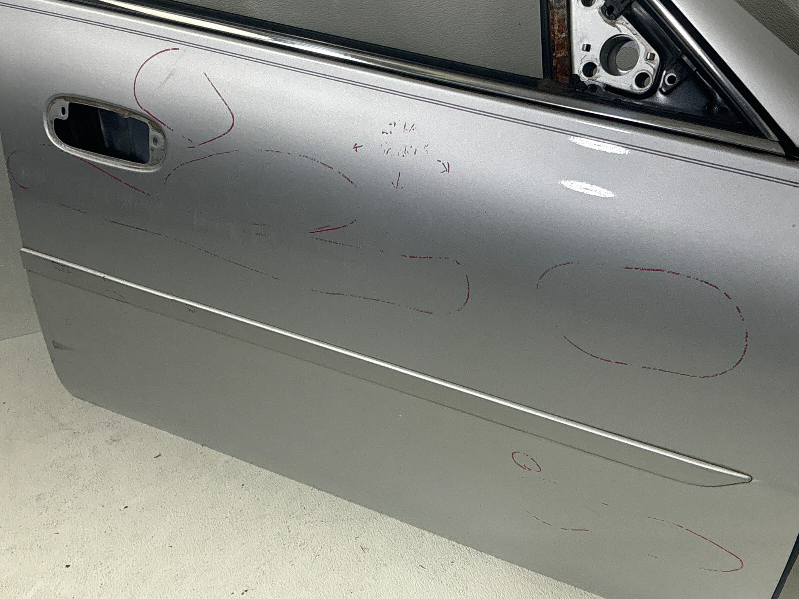 2000-2005 Cadillac Deville Front Right Passenger Side Door Shell Green Oem