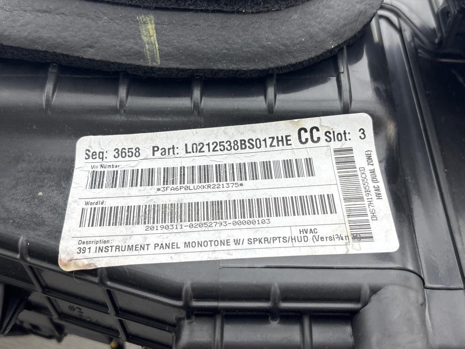 13-20 Ford Fusion 2.0L Hvac A/C Heater Blower Housing Box Case Oem Hs7H19B555Ckd