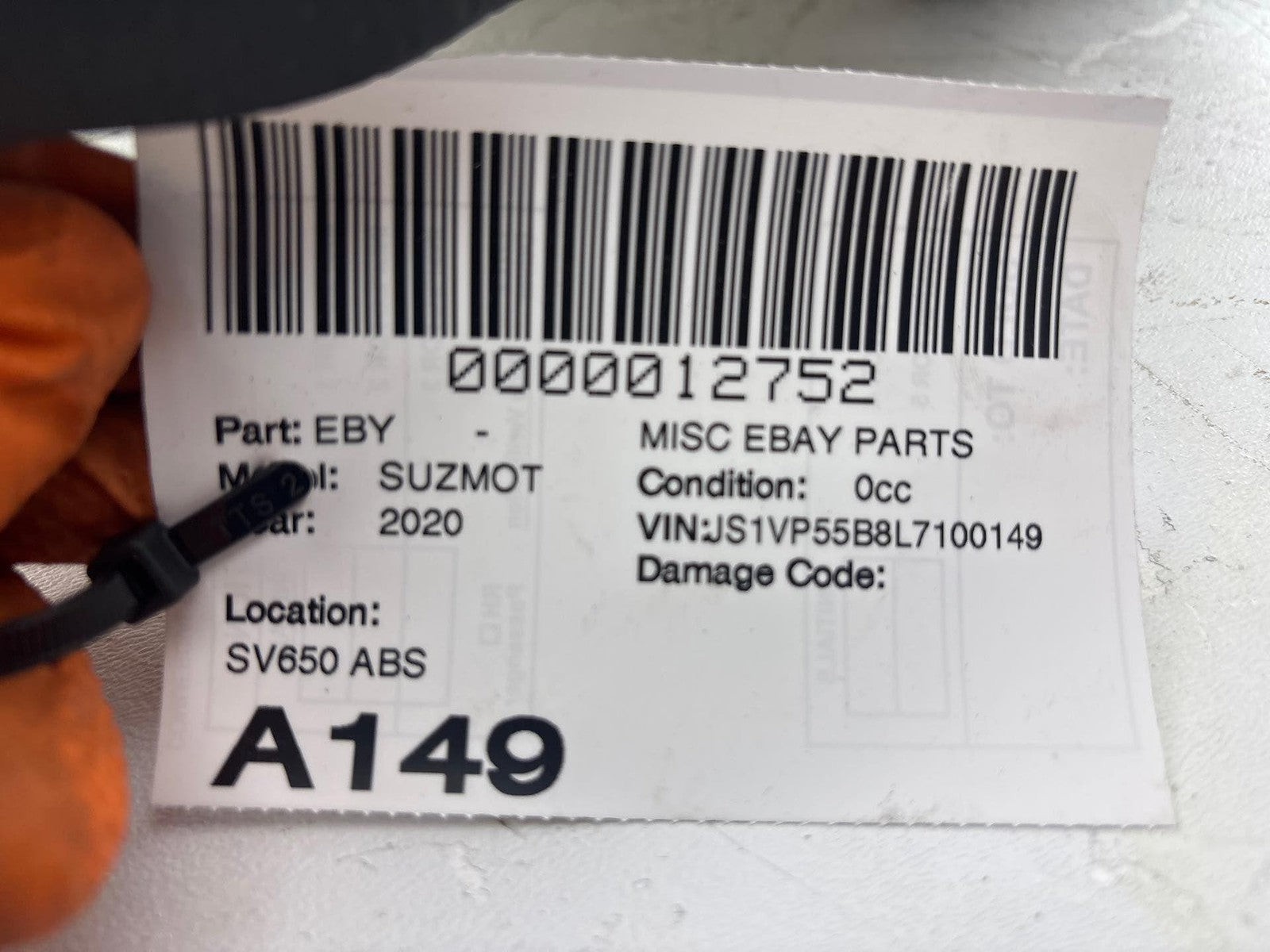 20 Suzuki Sv650 Abs Factory Seat Oem 45100-18K03-Bbc