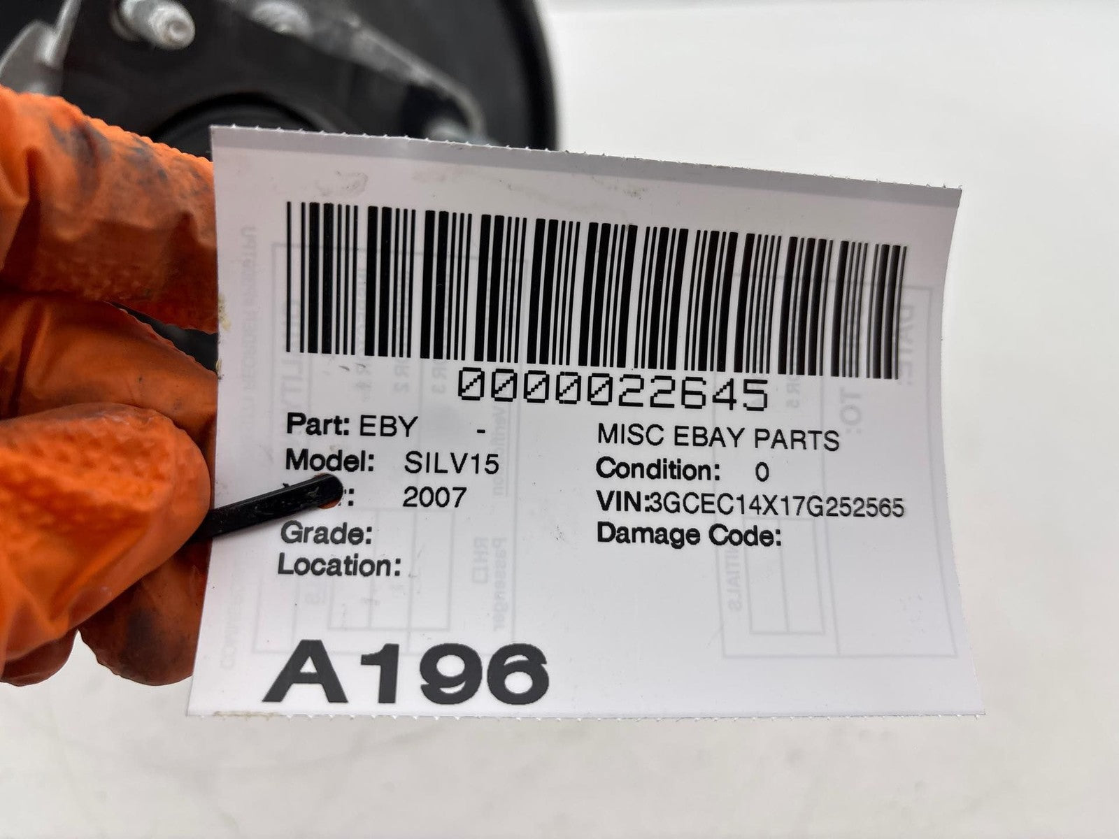 05-07 Chevrolet Silverado 1500 Brake Booster Master Cylinder W/ Reservoir OEM