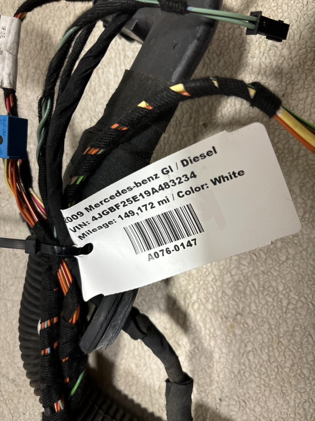 07-10 Mercedes Gl450 X164 Rear Left Side Door Wire Wiring Harness 13709770