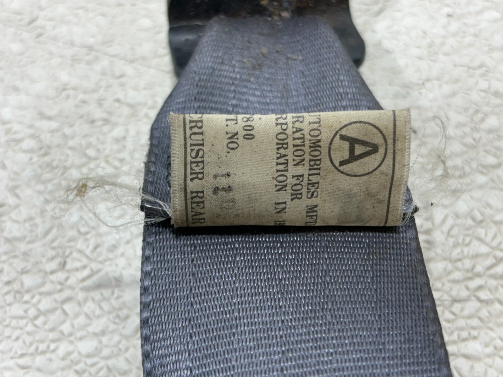 1992 Toyota Land Cruiser Rear Left Side Seat Belt Seatbelt Retractor Black Oem