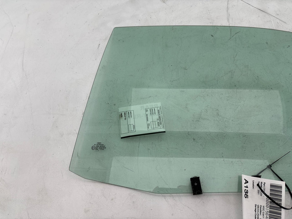 2000-2002 Audi S4 Sedan Left Rear Door Window Glass OEM