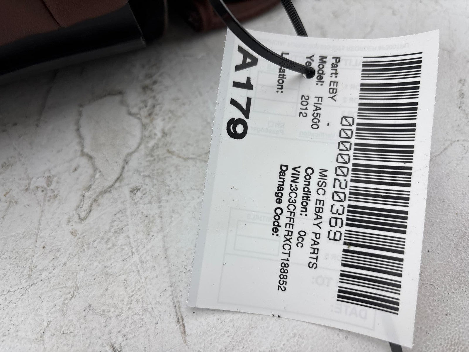 12-18 Fiat 500 Front Left Upper Seat Cushion Oem