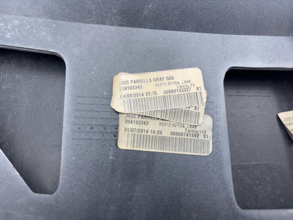 14-17 Nissan Versa Hatchback Front Upper Bumper Grille Oem