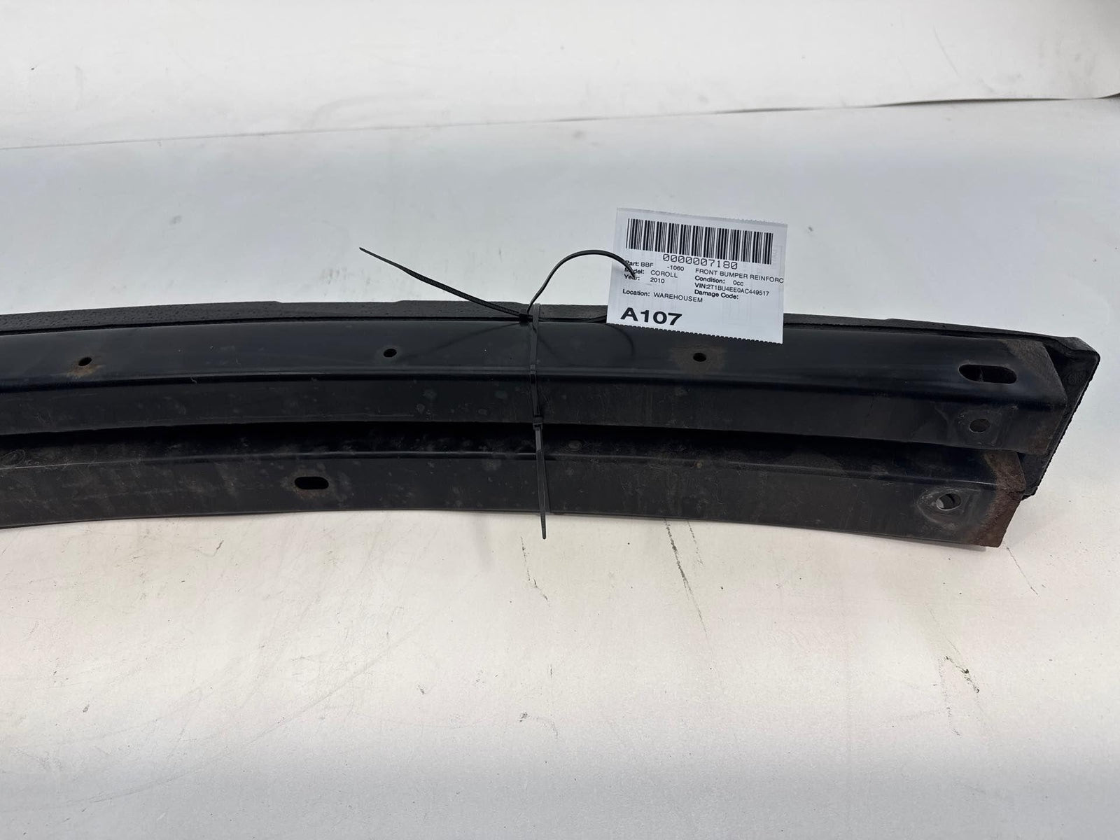09 - 13 Toyota Corolla Front Bumper Impact Bar Reinforcement OEM 5202102151