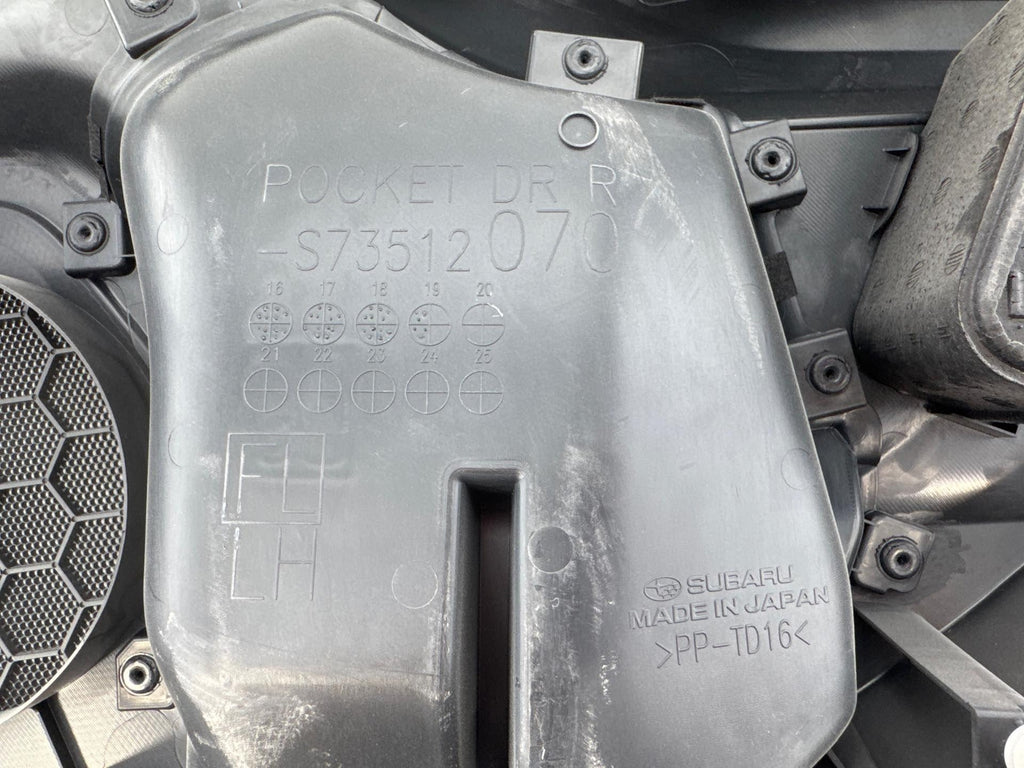 18-23 Subaru Crosstrek Rear Left Interior Door Trim Panel Black