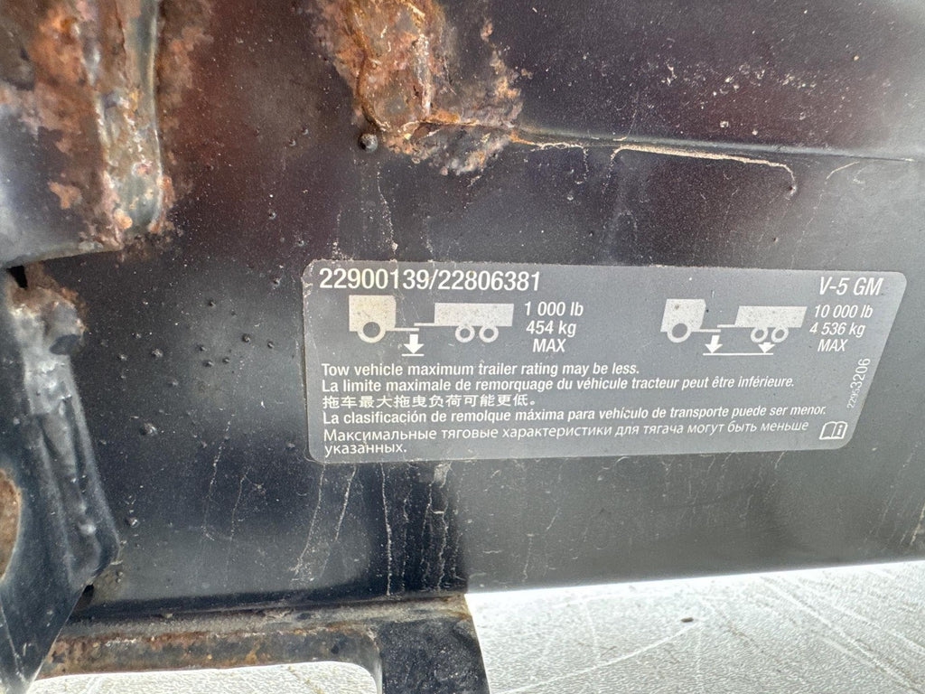 15-20 Gmc Yukon Xl 1500 Rear Bumper Trailer Hitch Impact Bar Beam Oem