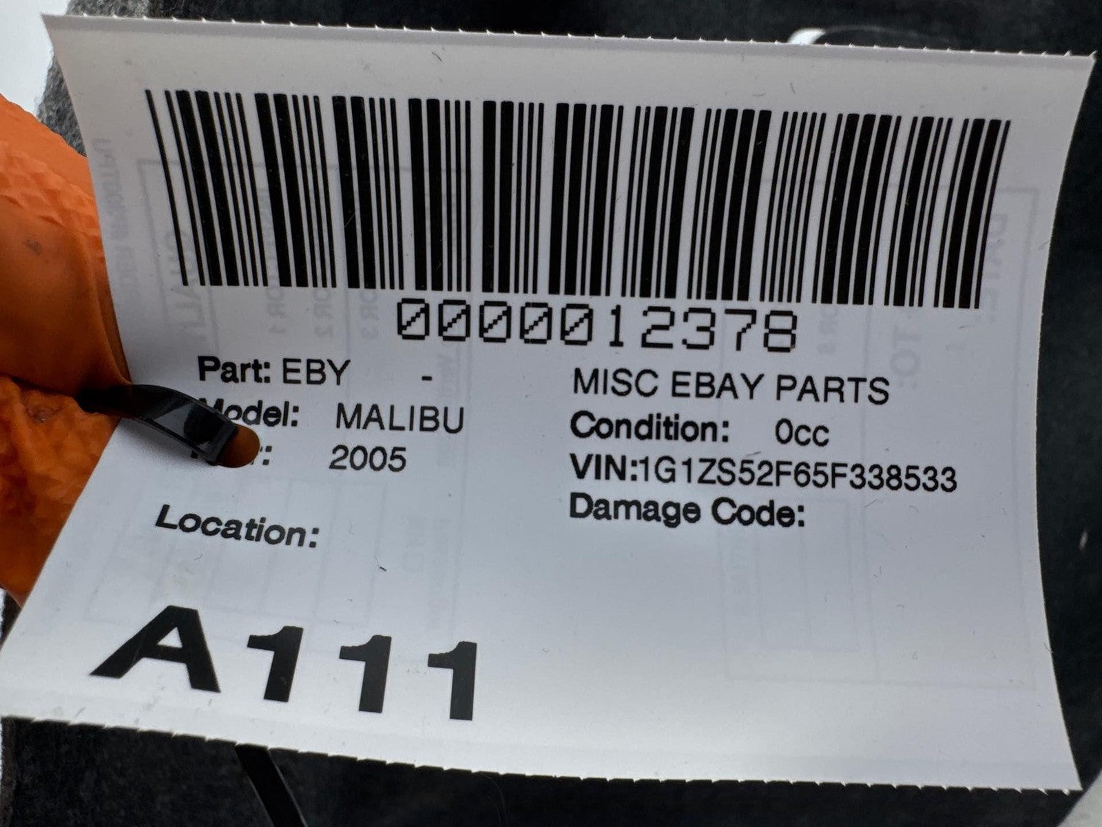 04-08 Chevrolet Malibu Rear Left Driver Side Trunk Quarter Panel Trim Cover Oem