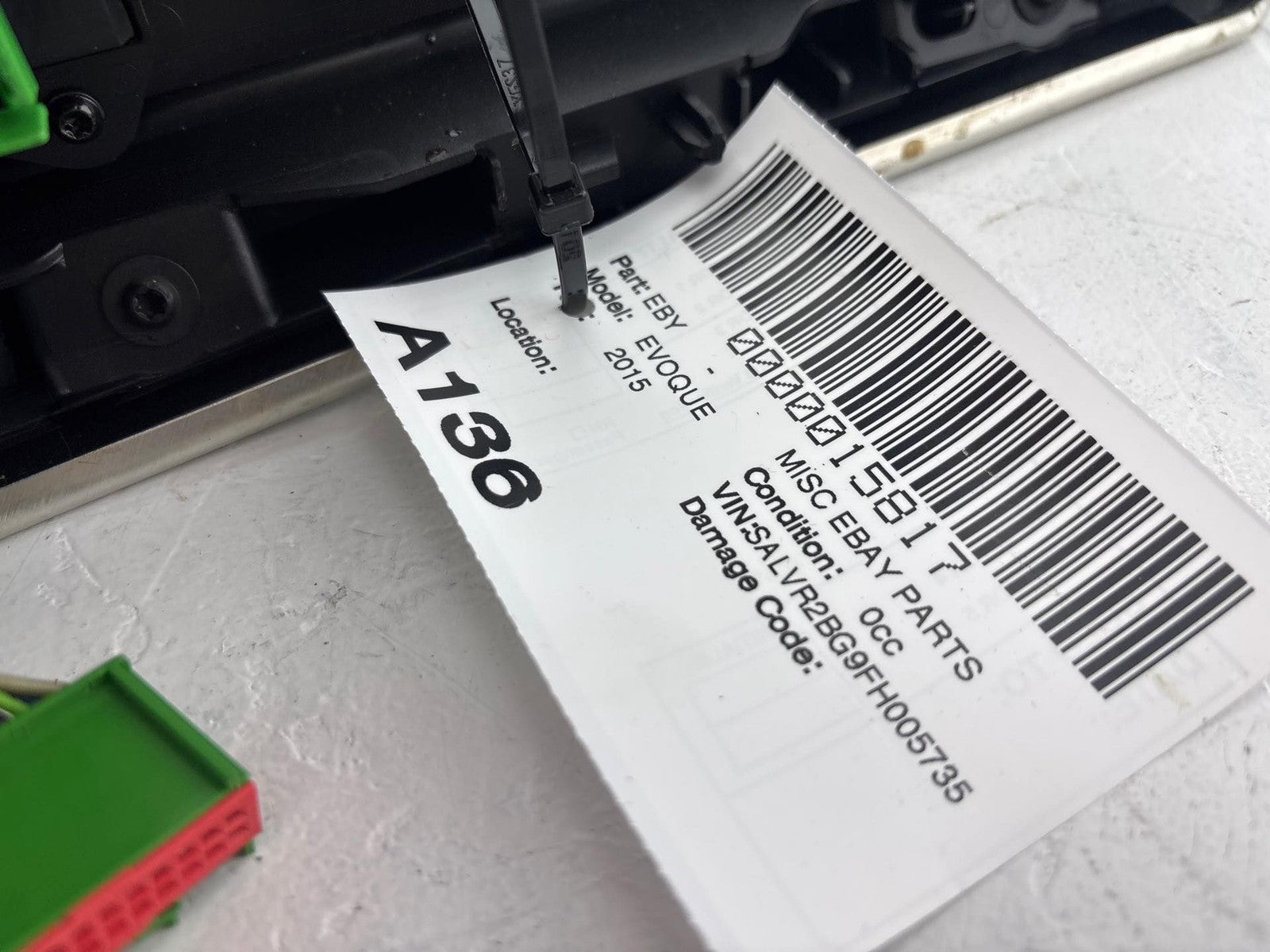 12-19 Range Rover Evoque Center Console Shifter Bezel Trim w/ Shift Lever OEM