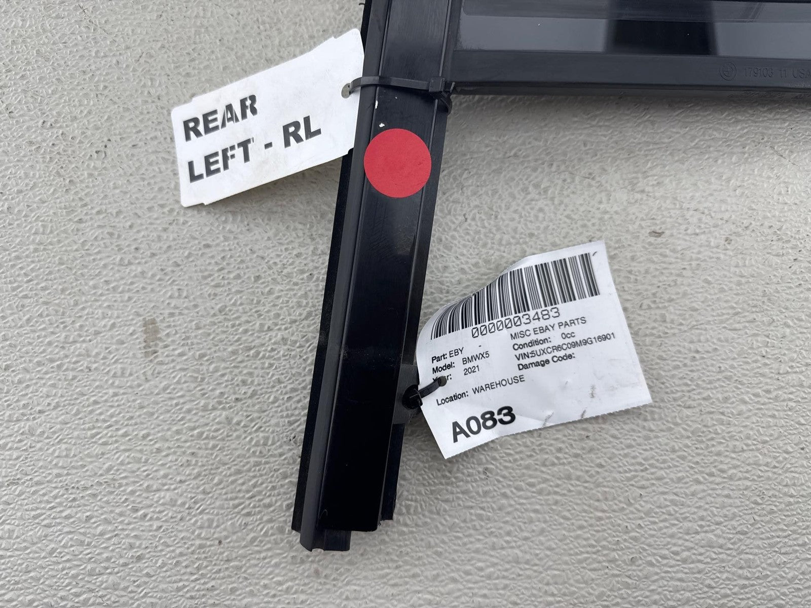 19-25 OE BMW G05 X5 Rear Left Driver Side Door Fixed Window Glass LH 51357444075