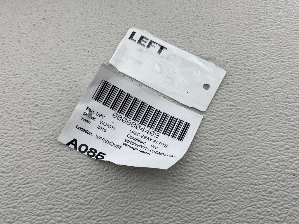 15-17 Volkswagen Golf Alltrack LEFT Rear Quarter Window Glass Lef