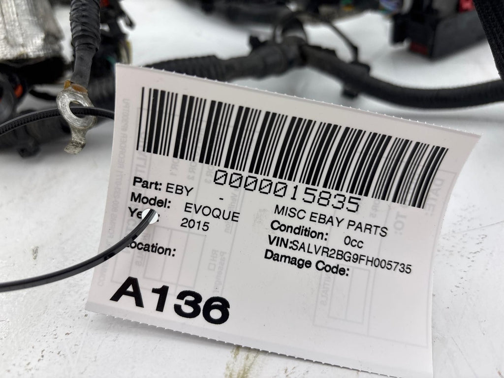 14-15 Range Rover Evoque L538 2.0 Turbo Engine Motor Wire Wiring Harness OEM